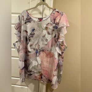 Vince Camuto floral top, 2X